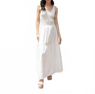 Lumiere Im On Vacation Sleeveless Dress In White
