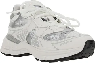 Axel Arigato Womens White Low Top Sneakers With Reflective Details Leather Trainers