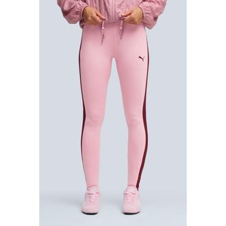 Puma T7 Leggings in Poised Pink-Ruby Shimmer at Nordstrom, Size X-Small