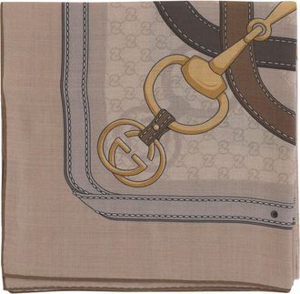 Gucci Beige Logo Scarf