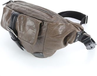 Chlo&eacute; Brown Leather Pouch Shoulder Bag Sling Bag (Pre-Owned)