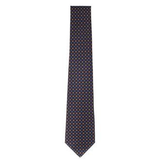 Kiton Accessoires, Heren, Blauw, ONE Size, Zevenvoudige Zijden Stropdas