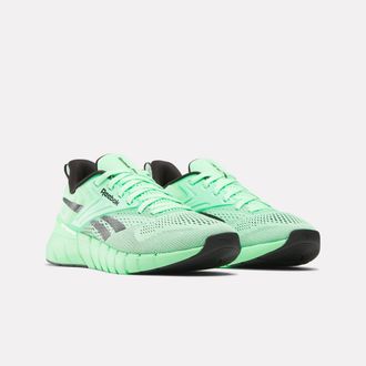 Reebok Trainingsschuh REEBOK NANO GYM, Herren, Gr. 44,5, schwarz, gr&uuml;n glow, Synthetik, Textil, Schuhe Trainingsschuh