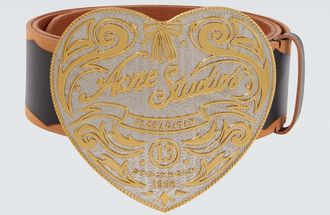Acne Studios Cintura in pelle con logo