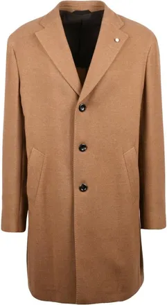 Luigi Bianchi Mantova Jassen, Heren, Bruin, 2Xl, Wol, Coat