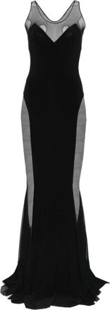 Norma Kamali Black Sleeveless Scoop Neck Dress