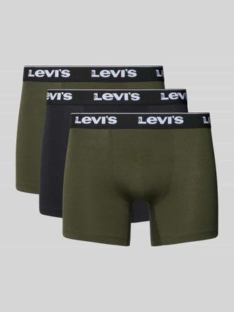Levi's Trunks mit Label-Bund im 3er-Pack in Oliv, Größe XL