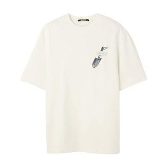Jacquemus Camiseta Pelle - Tops - Hombre - Beige - XL