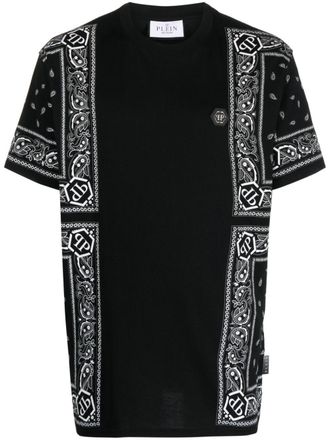 Philipp Plein SS Paisley Bandana crew-neck T-shirt - Black