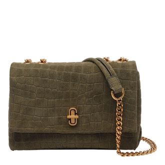 Marc Jacobs The Suede Croc Slim Dual Convertible Shoulder Bag
