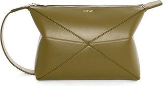 Loewe Puzzle Fold Wash Bag - Olive