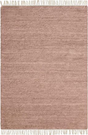 AFK Living Alfombra de algod&oacute;n reciclado tejida a mano rosa 140 x 200 cm