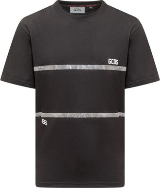 GCDS T-Shirt With Bling Logo