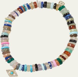 Sydney Evan Opal Bead Diamond Evil Eye Bracelet