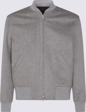 Lardini Grey Wool Casual Jacket