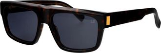 Dunhill Du 0055S Zonnebril - Heren - Zonnebrillen - Bruin - 57 MM - Nylon - Accessoires