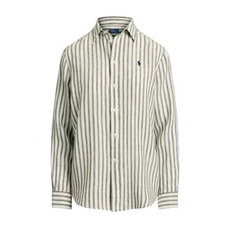 Polo Ralph Lauren Shirts, female, Multicolor, Size: L Classic Long Sleeve Button Front Shirt