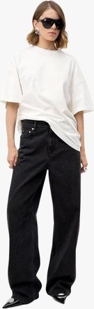 Nanushka Jeans, Dames, Zwart, W29, Katoen, Mid Rise Barrel Leg Jeans