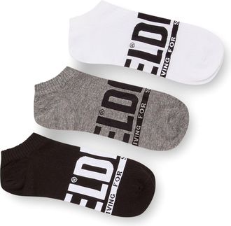 Diesel Three-pack low-cut logo socks - Socks - Man - Multicolor