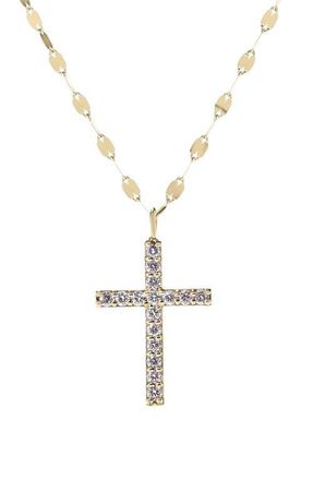 Lana Jewelry 14K Gold Diamond Cross Pendant Necklace in Yellow Gold at Nordstrom, Size 18