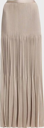 Giorgio Armani Pleated Knit Maxi Skirt