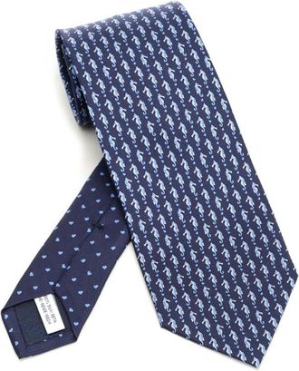 Ferragamo Heren, Accessoires, Blauw, Maat: ONE Size Zijde