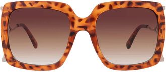 Betsey Johnson Betsy Johnson Brown Gradient Square Ladies Sunglasses 10260845.LTS TORBRN