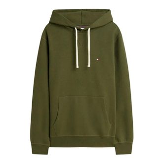Tommy Hilfiger Hoodies & sweatvesten, Heren, Groen, 2Xl, Katoen, Klassieke Hoodie van Geborsteld Fleece