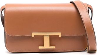Tod's mini T Timeless cross body bag - women - Calf Leather - One Size - Brown