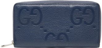 Gucci Navy Leather Long Wallet (Bi-Fold) (Pre-Owned)