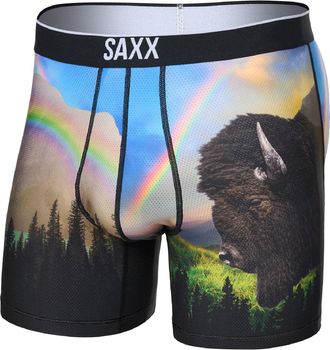 Saxx Mens Volt Breathable Mesh Boxer Briefs Black XXL