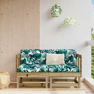 vidaXL Sof&aacute;s Esquineros Con Cojines 2 Uds Madera De Pino Impregnada Vidaxl