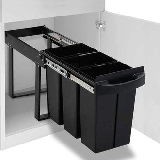 vidaXL Cubo De Basura Extra&iacute;ble En Armario De Cocina Cierre Suave 36 L Vidaxl