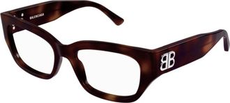 Balenciaga Vierkante Brillen - unisex - Brillen - Bruin - 54 MM - Accessoires