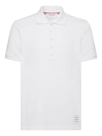 Thom Browne button-placket polo shirt - men - Cotton - 3 - White