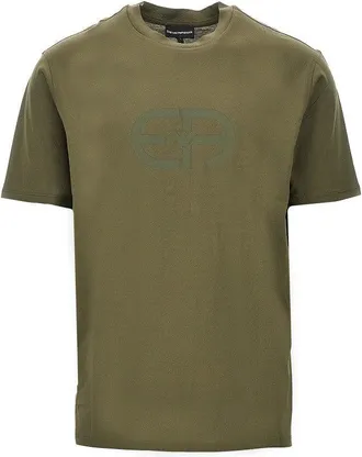 Emporio Armani Lyocell-blend jersey T-shirt with logo print Man XL