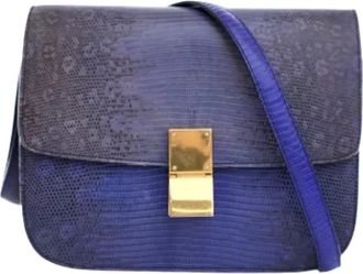 Celine Pre-owned Leather celine-bags - Dames - Vintage Schoudertas - Blauw - ONE Size - Vintage