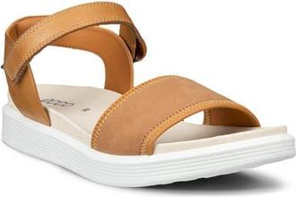 Ecco Soft Two Strap Sandal in Cashmere/Lion at Nordstrom, Size 7-7.5Us