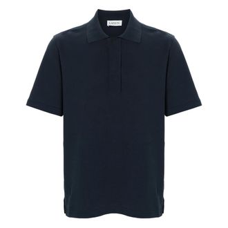 Lanvin Polo Shirts, male, Blue, 2XL, Short Sleeve Polo Shirt