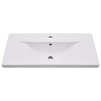 Berkfield Home Elegant Built-in Basin 81x39.5x18.5 cm Ceramic White