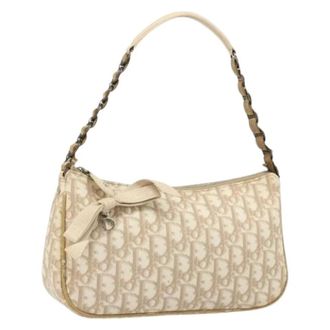 Dior Pre-owned Vintage Plastic Shoulder Bag - Dames - Pre-owned - Beige - Maat: ONE Size Leer