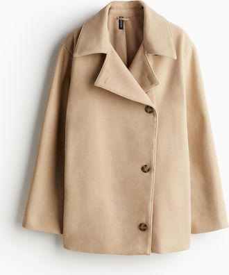 H&M Gefilzter Blazer in Oversize Fit - Beige