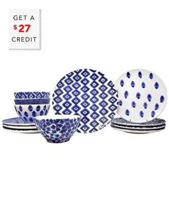 Vietri Viva By Vietri Santorini Assorted 12Pc Place Setting With $49 Credit