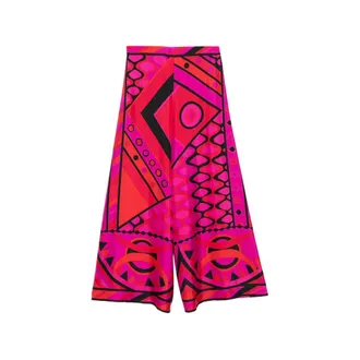 Pucci Vivara-print Silk Palazzo Pants