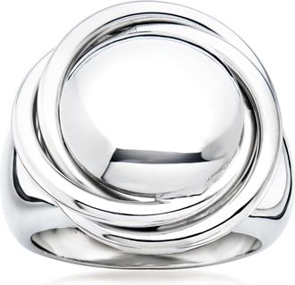 Ross-Simons Italian Sterling Silver Big Bead Knot Ring