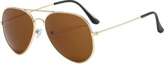 Generic Mens Driving Outdoor Sunglasses Womens Commuting Sports Outdoor Sun Glasses(Brown)