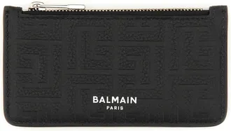 Balmain Leather Coin Purse-Uomo