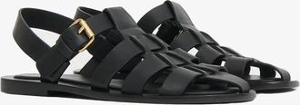 Mansur Gavriel Womens Fisherman Sandal In Black