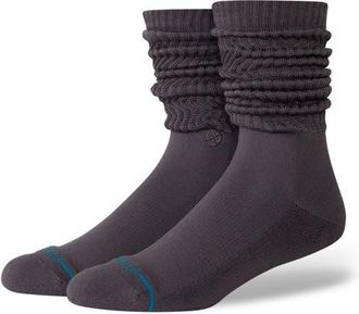 Stance Slouch Crew Socks in Charcoal at Nordstrom, Size Large