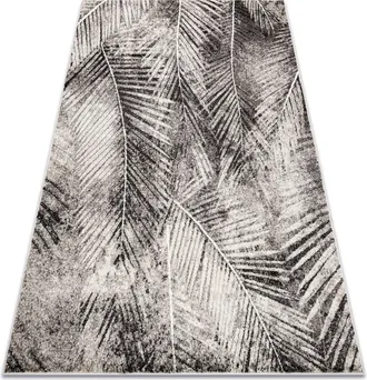 RugsX Rugsx - Alfombra Mateo 8035/944 Moderna Hojas De Palma - Estructural Gris / Beige Beige 120x170 Cm